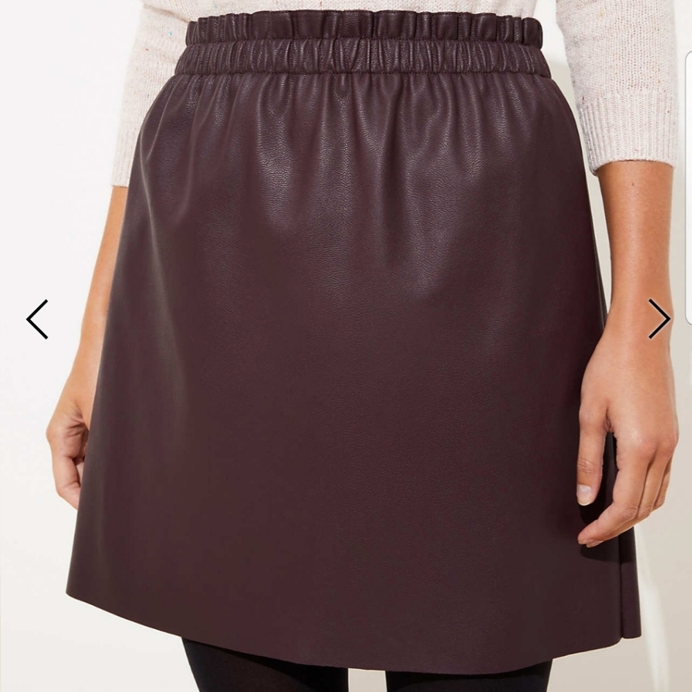 Faux leather skirt